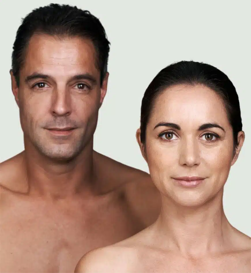 Anti-aging section: Male and female anti-aging clients