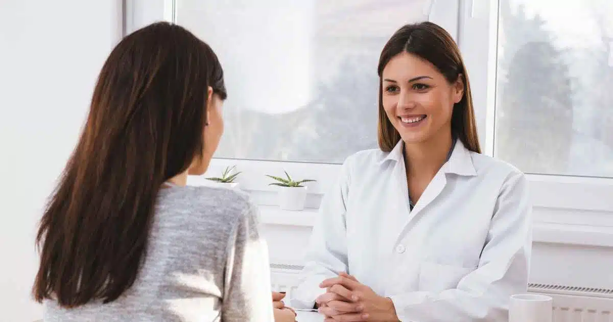 someone talking to a provider