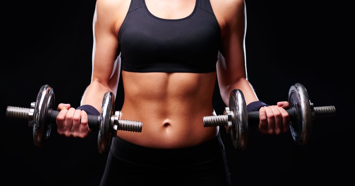 someone with a strong, toned abdomen