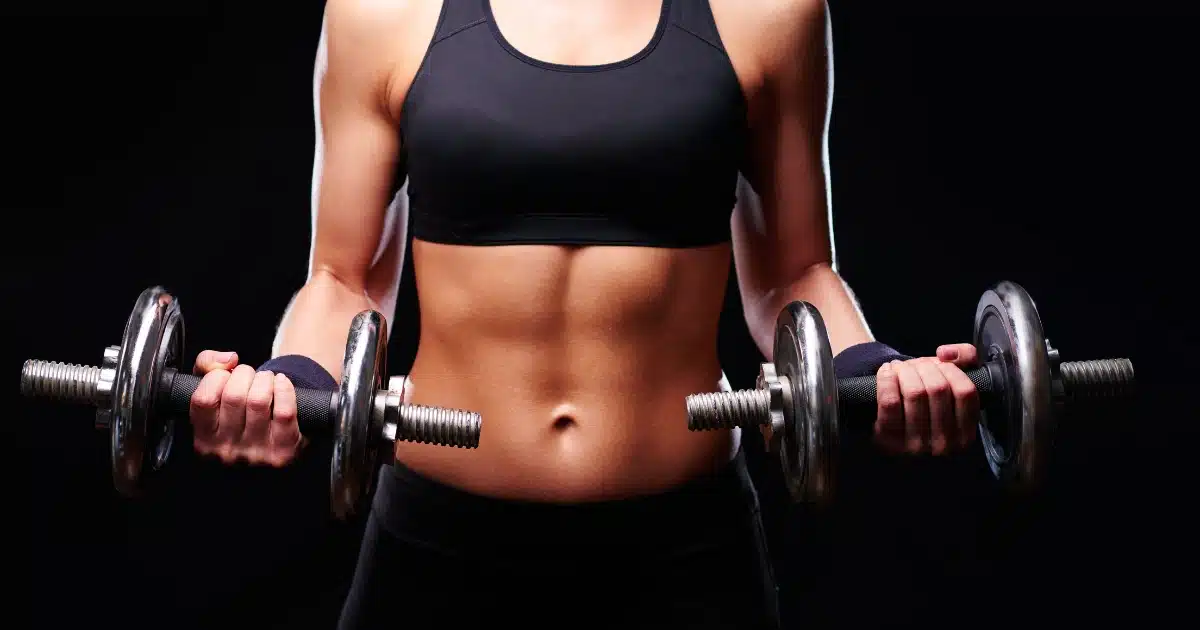 someone with a strong, toned abdomen